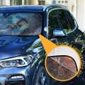 Oarencol Firemen Rescue Car Windshield Sun Shade Firefighter Man In Holds Iron Axe Foldable Uv Ray Visor Protector Sunshade To