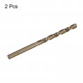 Uxcell 2pcs 6 1mm Cutting Dia Round Shank High-speed Steel Cobalt Metric Twist Drill Bit Rotary Tool