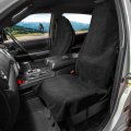 Leader Accessories 2pcs Waterproof Towel Front Seat Covers Black Non-slip Bucket Dog Kid Auto Protector