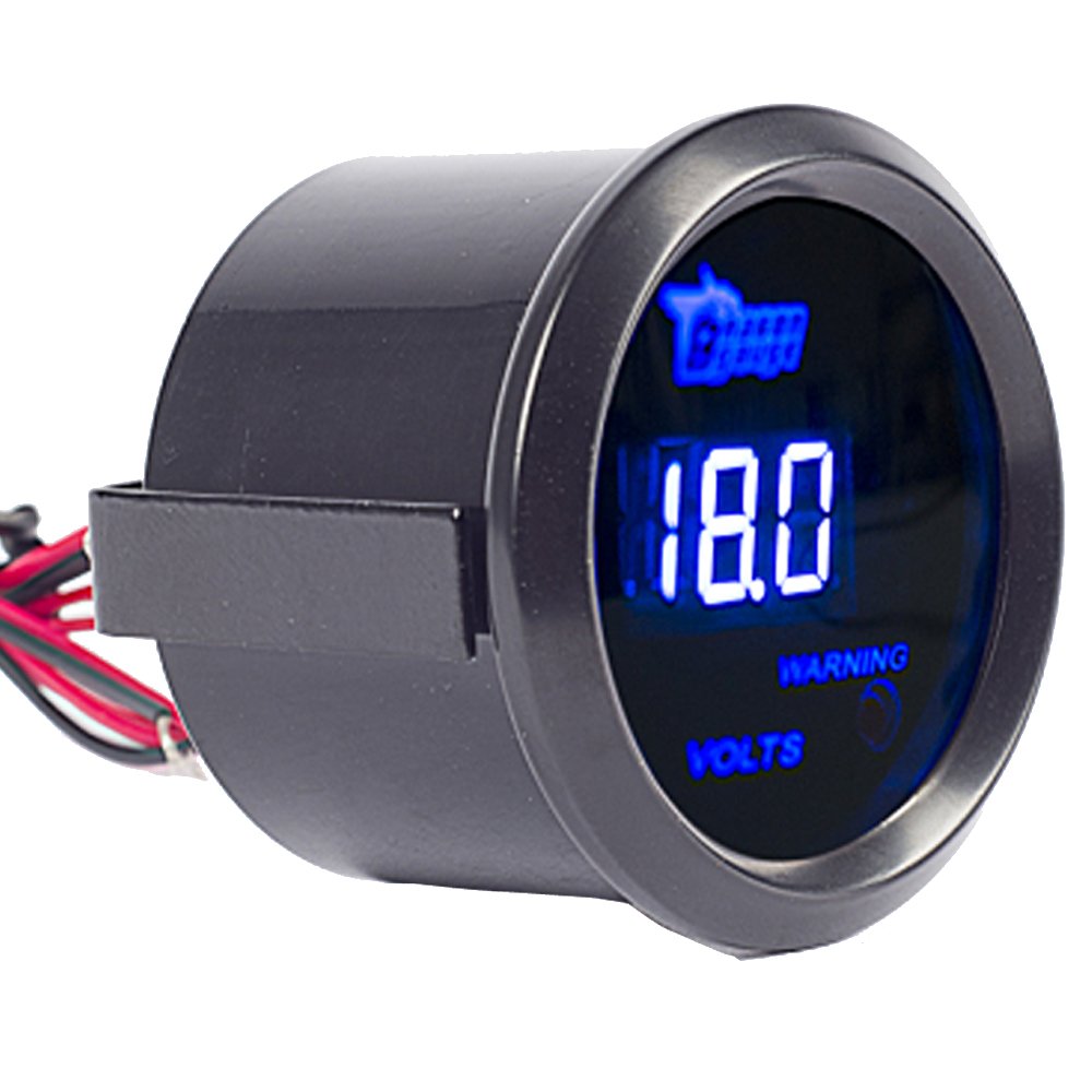 Digital Volt Voltage Gauge Meter Kit Blue Led 2 In 52mm Universal For Auto Automotive Truck Boat Cxc01713