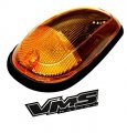 Vms Racing 5pc Amber Cab Roof Top Marker Lights Covers With Base Kit 264146am With Built-in Led Bulbs Compatible Dodge Ram