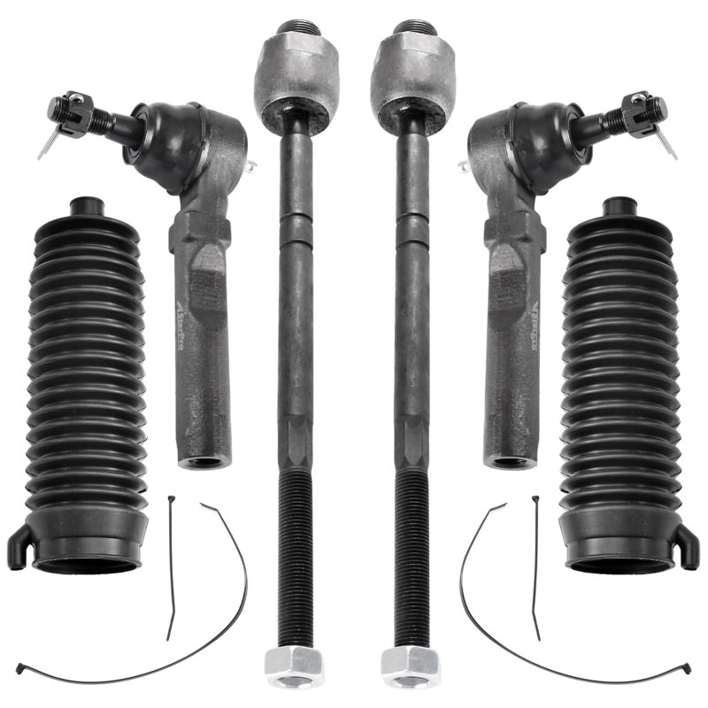 6pcs Steering Kit Front Inner And Outer Tie Rods With Boots For 1999 2006 Chevy Silverado 1500 Gmc Sierra 2wd Zes3492t-6