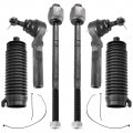 6pcs Steering Kit Front Inner And Outer Tie Rods With Boots For 1999 2006 Chevy Silverado 1500 Gmc Sierra 2wd Zes3492t-6