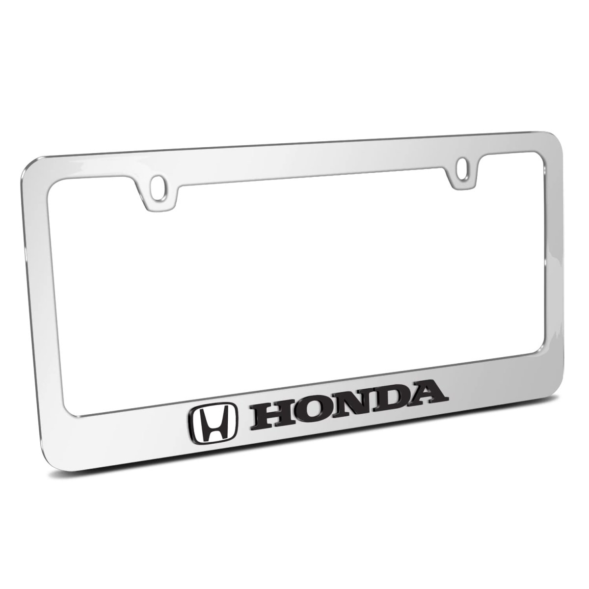 Honda 3d Logo Mirror Chrome Metal License Plate Frame Official Licensed Universal Fit For Car Suv Truck 12 In X 6 With Screw