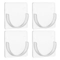 4 Pack Shower Rod Holder 1 61 Inch Adhesive Curtain No Drilling Holders For Bathroom Bedroom Clear Rod Not Included 