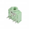Uxcell 20pcs Pcb Mount 3 5mm 5 Pin Socket Headphone Stereo Jack Audio Video Connector Green Pj-3f07-5p