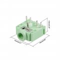 Uxcell 20pcs Pcb Mount 3 5mm 5 Pin Socket Headphone Stereo Jack Audio Video Connector Green Pj-3f07-5p