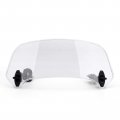 Motorcycle Adjustable Clip On Windshield Extension Spoiler Wind Deflector For Honda Yamaha Bmw Suzuki With Top Width More Than 