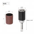 Uxcell 30 Pcs 3 4 Inch Sanding Sleeves Sandpaper Set 120 Grit With 2 0 79 Drum Mandrels For Rotary Tools