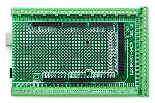 Electronics-salon Prototype Screw Terminal Block Shield Board Kit for Arduino Mega-2560 R3