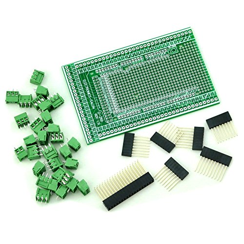 Electronics-salon Prototype Screw Terminal Block Shield Board Kit for Arduino Mega-2560 R3