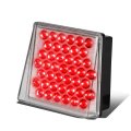 Auto Dynasty 80mm W X 70mm H Universal Square 43 Bright Red Led Rear Tail Third 3rd Brake Lights 