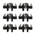 6 Pack Door Handle Sets Door Closet Knobs Dummy Lever Keyless Handed Home Room 