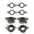 4 Set Motorcycle Carburetor Intake Boot Holder Kit 11-6115 Replacement For 1981 To 1983 Xj550 And Xj550r 