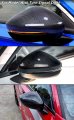 Real Carbon Fiber Direct Replacement Side View Mirror Covers Caps Compatible With 2022-2023 Honda Civic Led Turn Signal