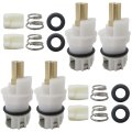 4 Pack Rp25513 Faucet Stem Assembly Fit For Delta Two Handle Repair Kit With Rp4993 Rubber Seat And Spring Replacement Stems