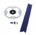 Chain And Sprocket Kit For Honda Trx250r 1988 1989 Blue Non O Ring 520-92 Silver Steel 13 Tooth Front 36 Rear Sprockets 