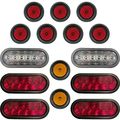 Led Light Kit For Trailers Trucks Rvs Oval Stop Turn Tail Lights Reverse 2 5 Amber Sidemarkers Red Over 80 Width Grommet