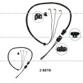 2 Sets Of 3 Wire Universal High Low Beam Separate Plug Connector For Vehicle Headlights