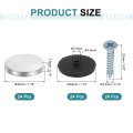 24pcs Screw Covers Caps 30mm Dia Stainless Steel Mirrors Decorative Cover Nails Convex Gasket Screw Fasteners For Sign