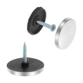 24pcs Screw Covers Caps 30mm Dia Stainless Steel Mirrors Decorative Cover Nails Convex Gasket Screw Fasteners For Sign 