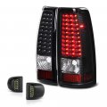 Black Housing Led Tail Light Full-led License Plate Lamp Assembly Replacement Bundle For 1999-2002 Chevy Silverado 1999-2006 