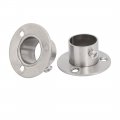 Uxcell 2 Pair Stainless Steel Closet Pole Socket Rob Support Flange Holder 22 5mm 7 8 Dia