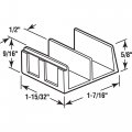 Prime-line M 6059 Sliding Shower Door Bottom Guide 1 2 In Channels Plastic Construction Clear Adhesive Backing Pack