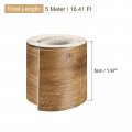 Uxcell Wood Grain Tape 1 97 X16 41 Ft Wall Paper Border Sticker Self-adhesive Repair Patch For Corner Table Door Sofa Furniture