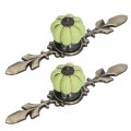 2pcs Set Hand Painted Pumpkin Drawer Knobs Chinese Pastora Ceramic Cabinetle Hand For Family 4