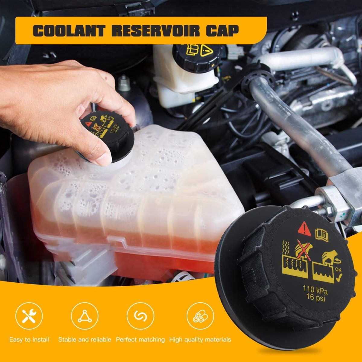 Version Radiator Pressuer Cap Replace Rs-527 Rs527 9c3z-8101-b 9c3z8101b For 2007-2012 Mkz