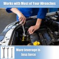 X Autohaux Wrench Extender Tool 15 Inch Torque Amplier With 1 2inch Square Hole Extension For Mechanics Handyman Garage
