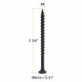 Uxcell 8 X 2 3 4-inch Wood Screws Phillips Flat Head Carbon Steel Self Tapping Black 25pcs