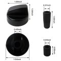 Professional 4 Packs Universal Control Knobs Replacement With 12 Adapters For Oven Stove Range Black