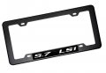 Erpart Black Carbon Fiber Look License Plate Frame With 5 7 Ls1 Silver On Highly Polished Real Aluminum Emblem