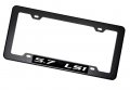 Erpart Black Carbon Fiber Look License Plate Frame With 5 7 Ls1 Silver On Highly Polished Real Aluminum Emblem