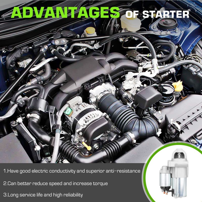 Starter Motor 410 12257 Replacement For Chevy Silverado Express Tahoe Suburban Gmc Sierra Yukon Savana Envoy Buick Rainier Saab