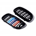 Compatible With 2003-2006 Bmw E46 325ci 330ci 2-door Pre-lci Left Right Front Glossy Black M-color Kidney Grille Double Line
