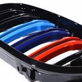 Compatible With 2003-2006 Bmw E46 325ci 330ci 2-door Pre-lci Left Right Front Glossy Black M-color Kidney Grille Double Line