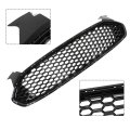 Glossy Black Front Hood Bumper Honeycomb Grille Replacement For Fusion 2013 2014 2015 2016
