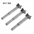 Uxcell Forstner Wood Boring Drill Bits 18mm 19mm 20mm Dia Hole Saw Carbide Alloy Steel Tip Round Shank Cutting For Hinge