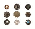 Accoutrements Buttons By Tim Holtz Idea-ology Classics 9 Per Pack Various Sizes Plastic Th92837 