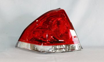 Left Replacement Tail Lamp For Chevrolet Impala 2006 To 2013 Driver Side Red Lens And Housing Assembly Part Number 11-6180-00-1