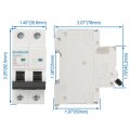 Baomain 32a Ac Miniature Circuit Breaker 400v 50hz 6000a 2 Pole C65 Mcb Din Rail Mounting Mbm6c