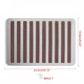X Autohaux Universal Car Vehicles Floor Carpet Mat Patch Heel Scuff Plate Foot Rest Pedal Pad Stainless Steel
