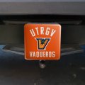 The University Of Texas Rio Grande Valley Vaqueros Logo Tow Trailer Hitch Cover Plug Insert 1 4 Inch 25