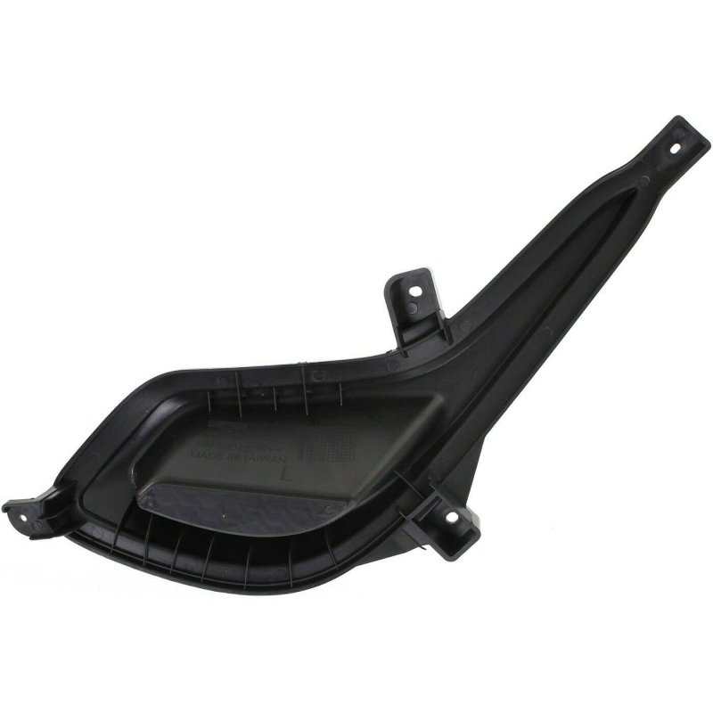 Front Left Fog Light Cover For 2012-2017 Hyundai Accent Sedan And Hatchback Black Plastic Bumper Bezel Replaces Hy1038111
