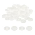 40pcs Screw Cap Covers 17mm Waterproof Plastic Decorative Caps For Phillips Cam Lock Nuts Self-tapping Screws Warm White 