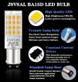 Jsvsal 2-pack Ba15d Led Bulbs Dimmable 6w 4000k Natural White 50w 60w Jd T3 T4 Halogen Replacement Double Contact Bayonet Base