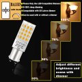Jsvsal 2-pack Ba15d Led Bulbs Dimmable 6w 4000k Natural White 50w 60w Jd T3 T4 Halogen Replacement Double Contact Bayonet Base